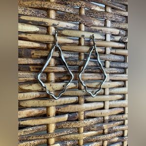 Silver metal earrings